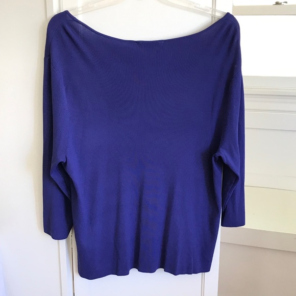 FRENCH LAUNDRY Ribbed Knit Sweater Lightweight Top Purple Women’s Plus Size 3X - Picture 4 of 16